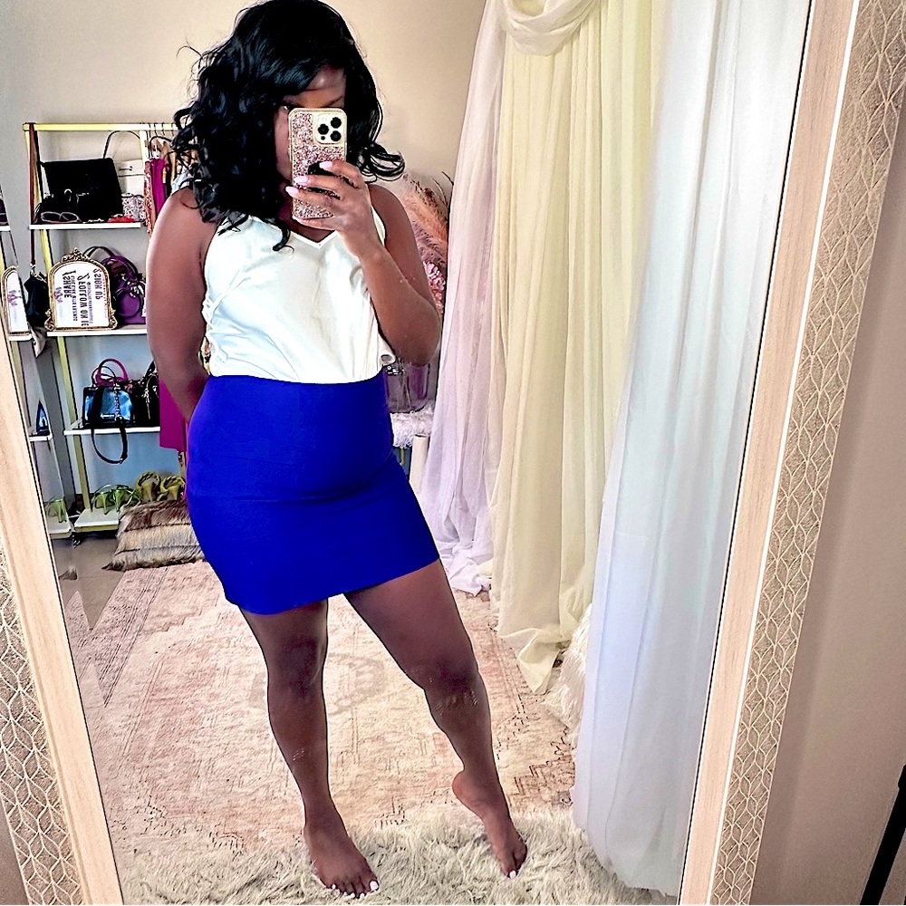 BCBGMAXAZRIA POWER SKIRT Purple Medium